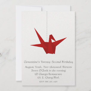INVITATION À LA CRANE DE PAPIER