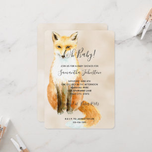 Invitation à la crème Fox