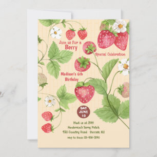 Invitation à la cueillette de la vigne de fraise B