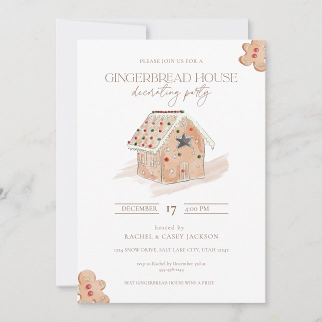 Invitation à la décoration de maison en pain d'épi (Devant)