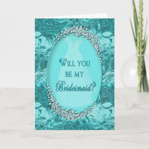 INVITATION À LA DEMANDE DE BRIDESMAID _ BLEU ICE -