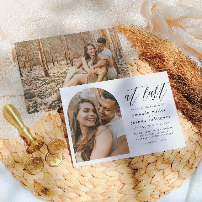 Invitation À la Dernière | Simple Elegant Boho Arch Mariage p (Créateur téléchargé)