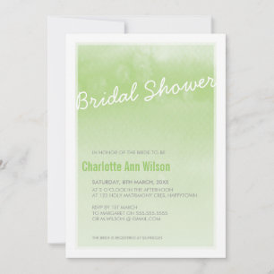 INVITATION À LA DOUCHE BRIDAL : vert d'eau sombre