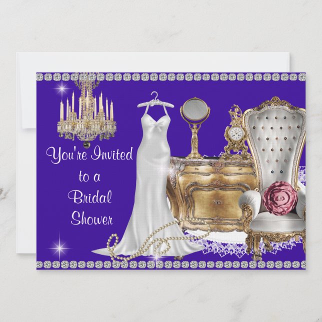 INVITATION À LA DOUCHE BRIDAL VINTAGE (Devant)