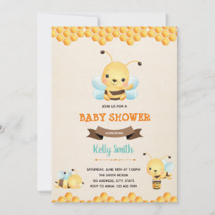 Invitation à la douche d'anniversaire d'abeille