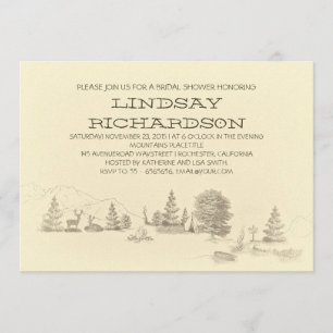 Invitation à la douche de la mariée au camping