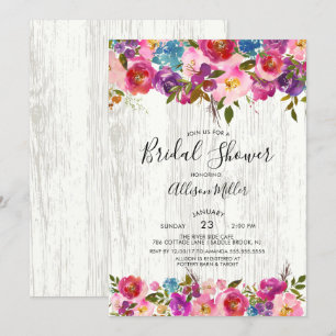 Invitation à la douche de la nuptiale du printemps