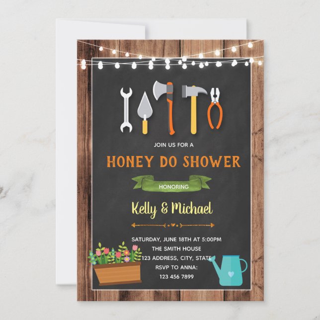 Invitation à la douche Honey do (Devant)