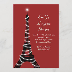 Invitation à la douche Lingerie Paris Lights