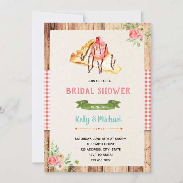 Invitation à la douche nuptiale (Devant)