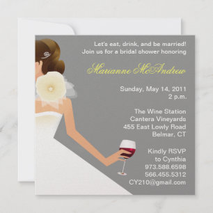 Invitation à la douche nuptiale