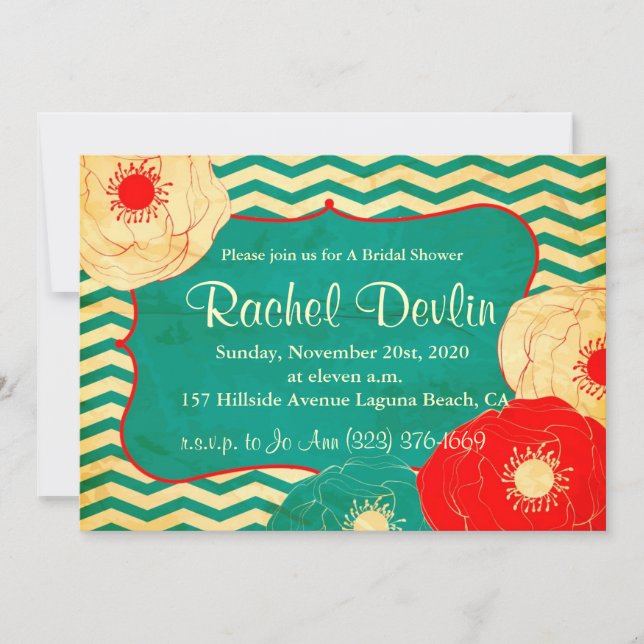 Invitation à la douche nuptiale (Devant)