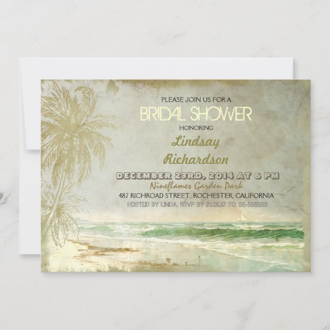 invitation à la douche nuptiale (Devant)