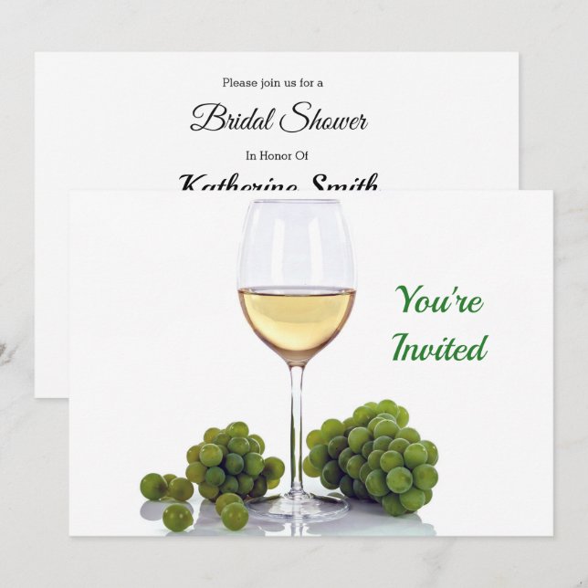 Invitation à la douche nuptiale (Devant / Derrière)