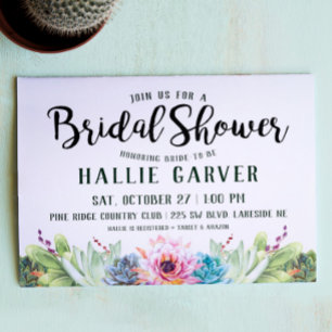 Invitation à la douche nuptiale