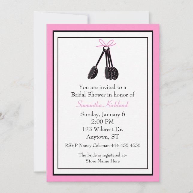 Invitation à la douche nuptiale (Devant)