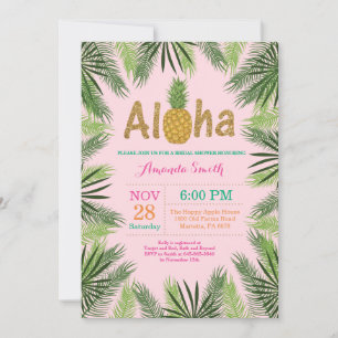 Invitation à la douche nuptiale à ananas tropical