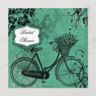 Invitation à la douche nuptiale à bicyclette Turqu