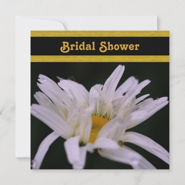 Invitation à la douche nuptiale à fleur blanc (Devant)