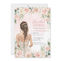 Invitation à la douche nuptiale à fleurs blanches
