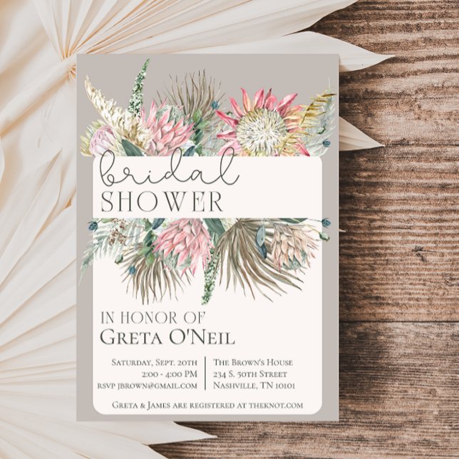 Invitation à la douche nuptiale à fleurs Boho (Créateur téléchargé)