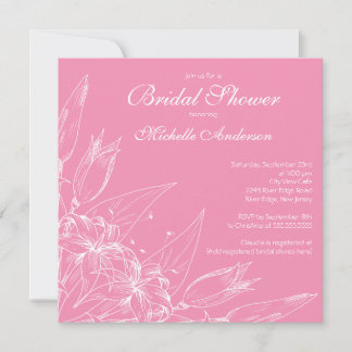 Invitation à la douche nuptiale à fleurs de Lily r