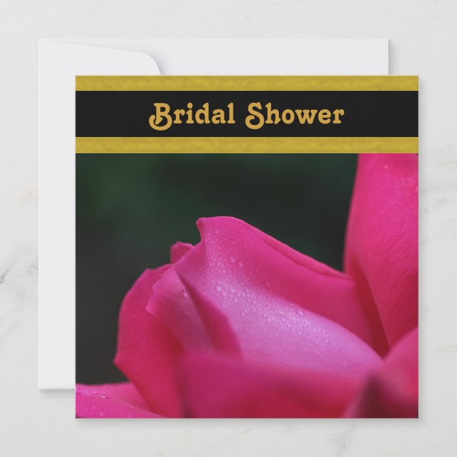 Invitation à la douche nuptiale à fleurs de Red Ro (Devant)