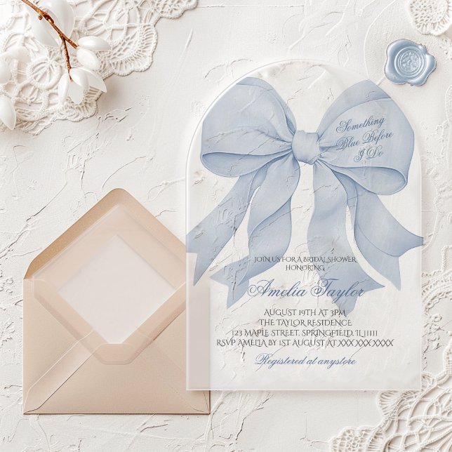 Invitation à la douche nuptiale à la béquille bleu (Créateur téléchargé)