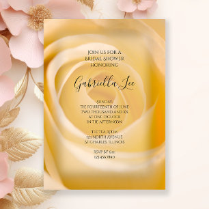 Invitation à la douche nuptiale à la rose blanche