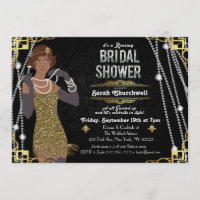 Invitation à la douche nuptiale afro-américaine