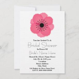 Invitation à la douche nuptiale Anémonique de Fran