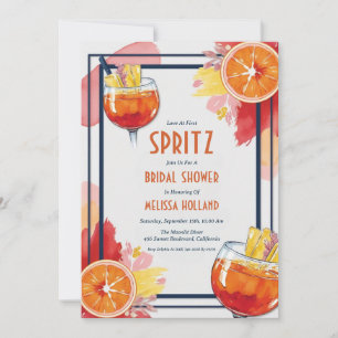 invitation à la douche nuptiale aperol spritz