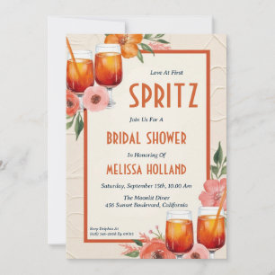 invitation à la douche nuptiale aperol spritz