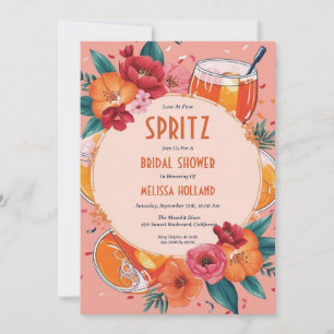 invitation à la douche nuptiale aperol spritz