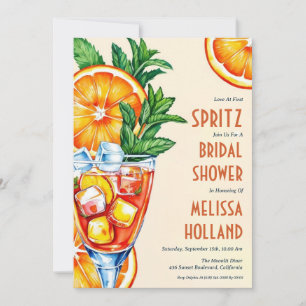 invitation à la douche nuptiale aperol spritz