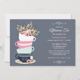 Invitation à la douche nuptiale après-midi Thé R