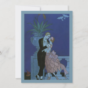 Invitation à la douche nuptiale Art Déco vintage