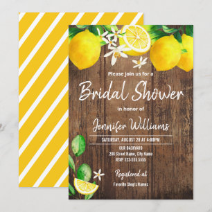 Invitation à la douche nuptiale au citron
