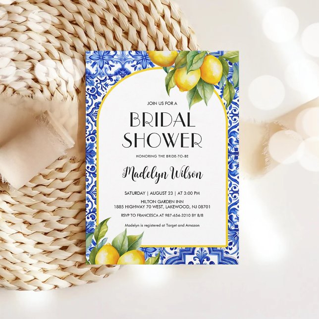 Invitation à la douche nuptiale au citron frais (Créateur téléchargé)