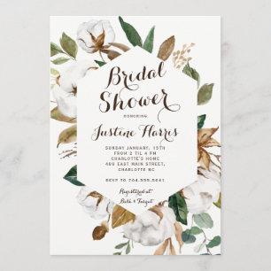 Invitation à la douche nuptiale avec Magnolia