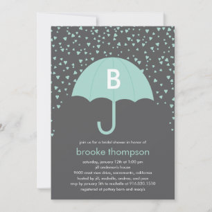 Invitation à la douche nuptiale (bleu)