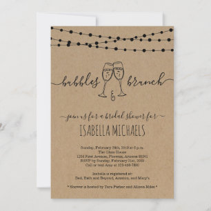 Invitation à la douche nuptiale Bubble & Brunch