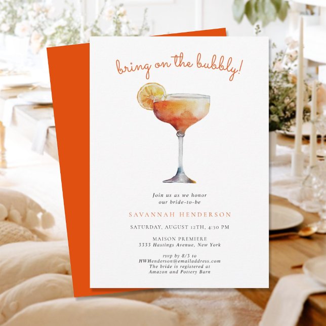 Invitation À La Douche Nuptiale Bubbly (Créateur téléchargé)
