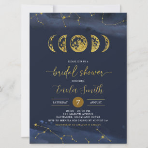 Invitation à la douche nuptiale céleste de la lune