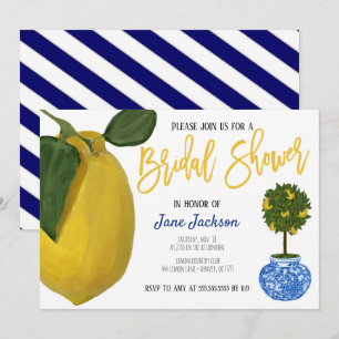 Invitation à la douche nuptiale citron
