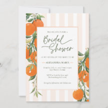 Invitation à la douche nuptiale Citrus