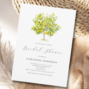 Invitation à la douche nuptiale Citrus citron