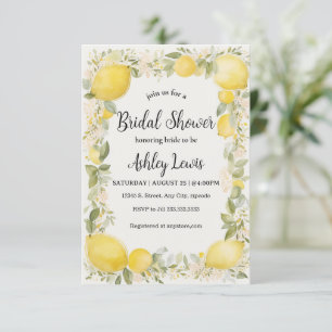 Invitation à la douche nuptiale Citrus Lemon