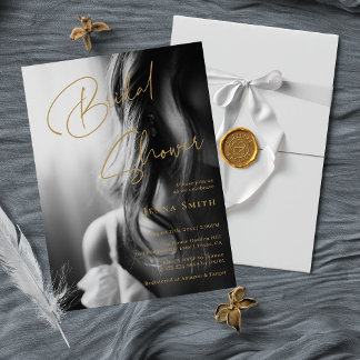 Invitation à la douche nuptiale classique dans les
