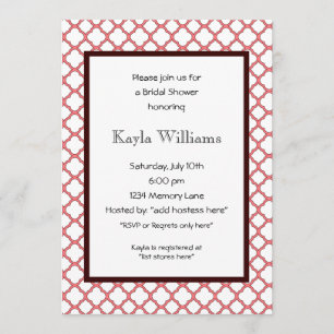 Invitation à la douche nuptiale Customisée